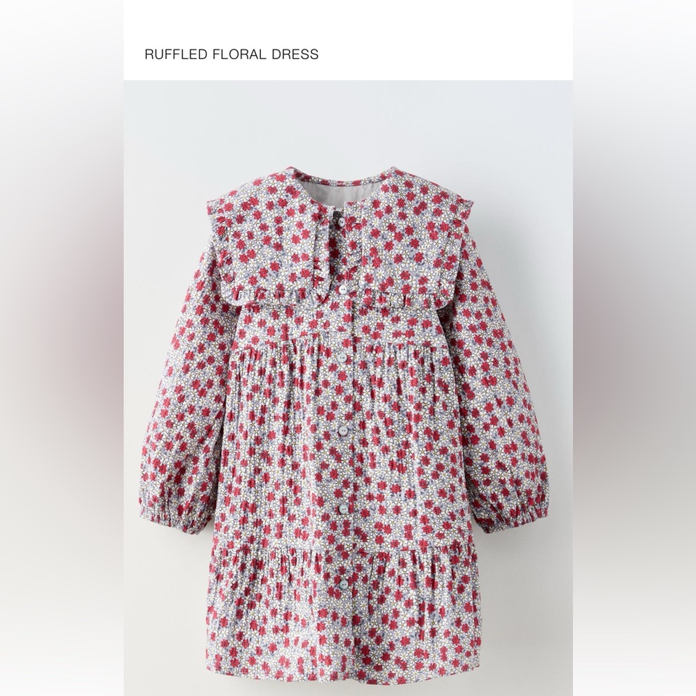 Zara Ruffled Floral Dress